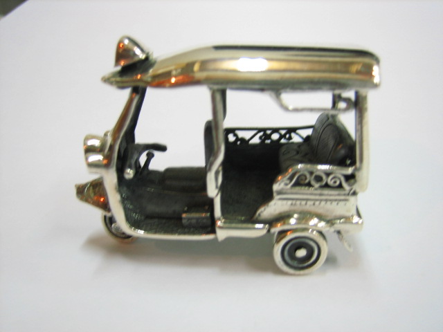 sterling silver silver miniature tuktuk